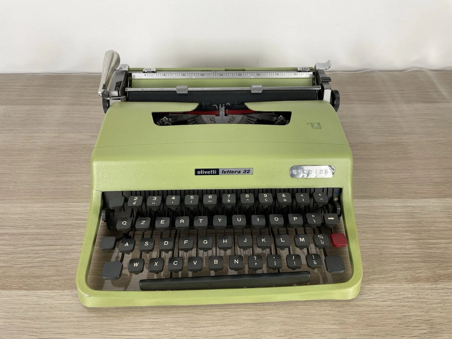 Macchina Da Scrivere Olivetti Lettera 32 Vintage Verde Nizzoli Anni 60 +Custodia