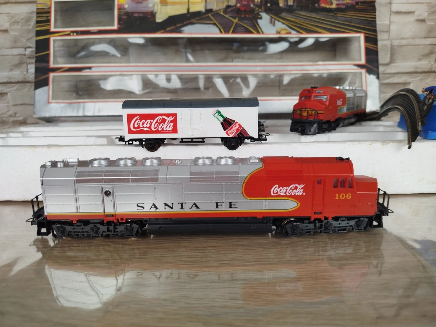 Trenino Elettrico Lima Coca Cola Santa Fe Vintage HO con Scatola Originale
