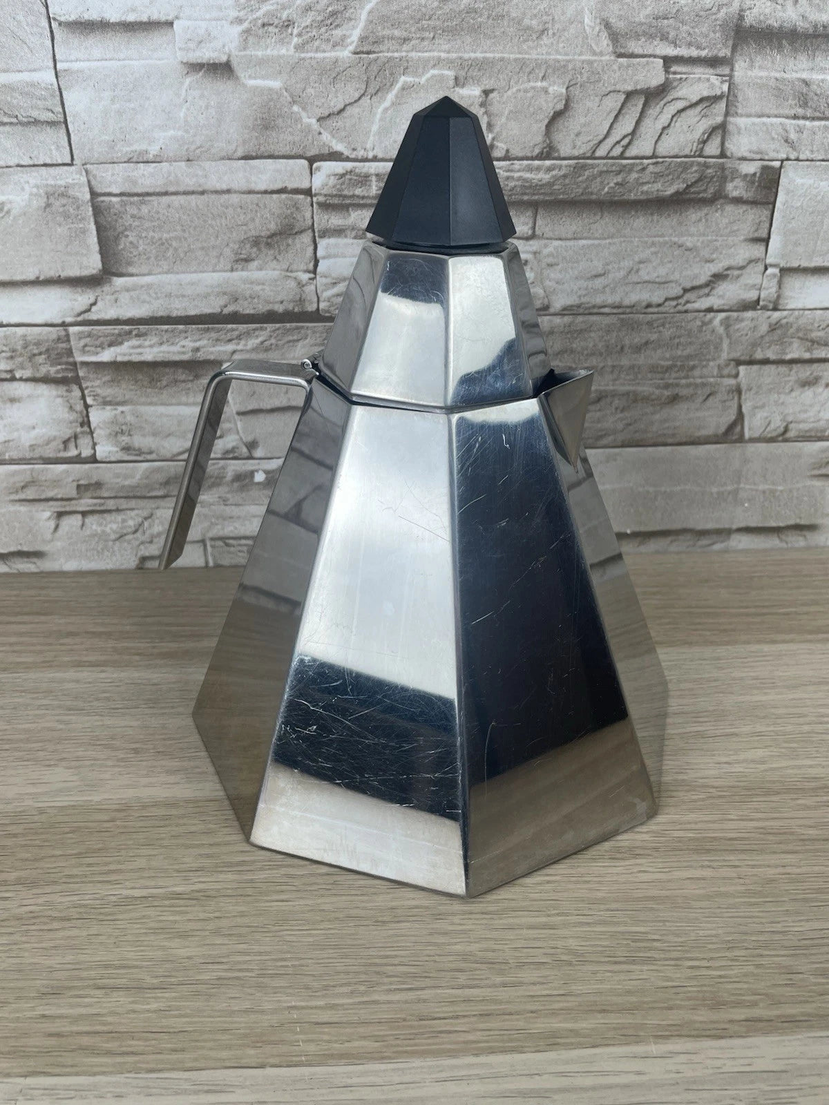 Bollitore Calderoni Fratelli Serie Piramide Ottagonale Vintage Anni 60 Acciaio