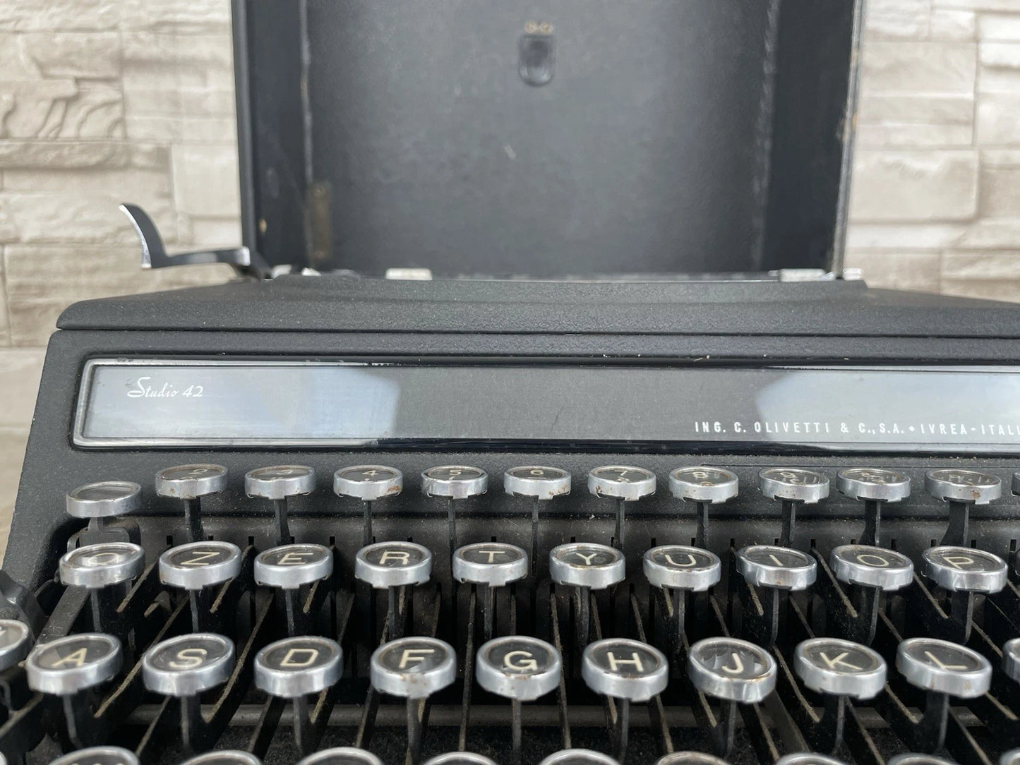 Macchina Per Scrivere Olivetti Studio 42 Vintage Epoca Anni 30 Design Nera