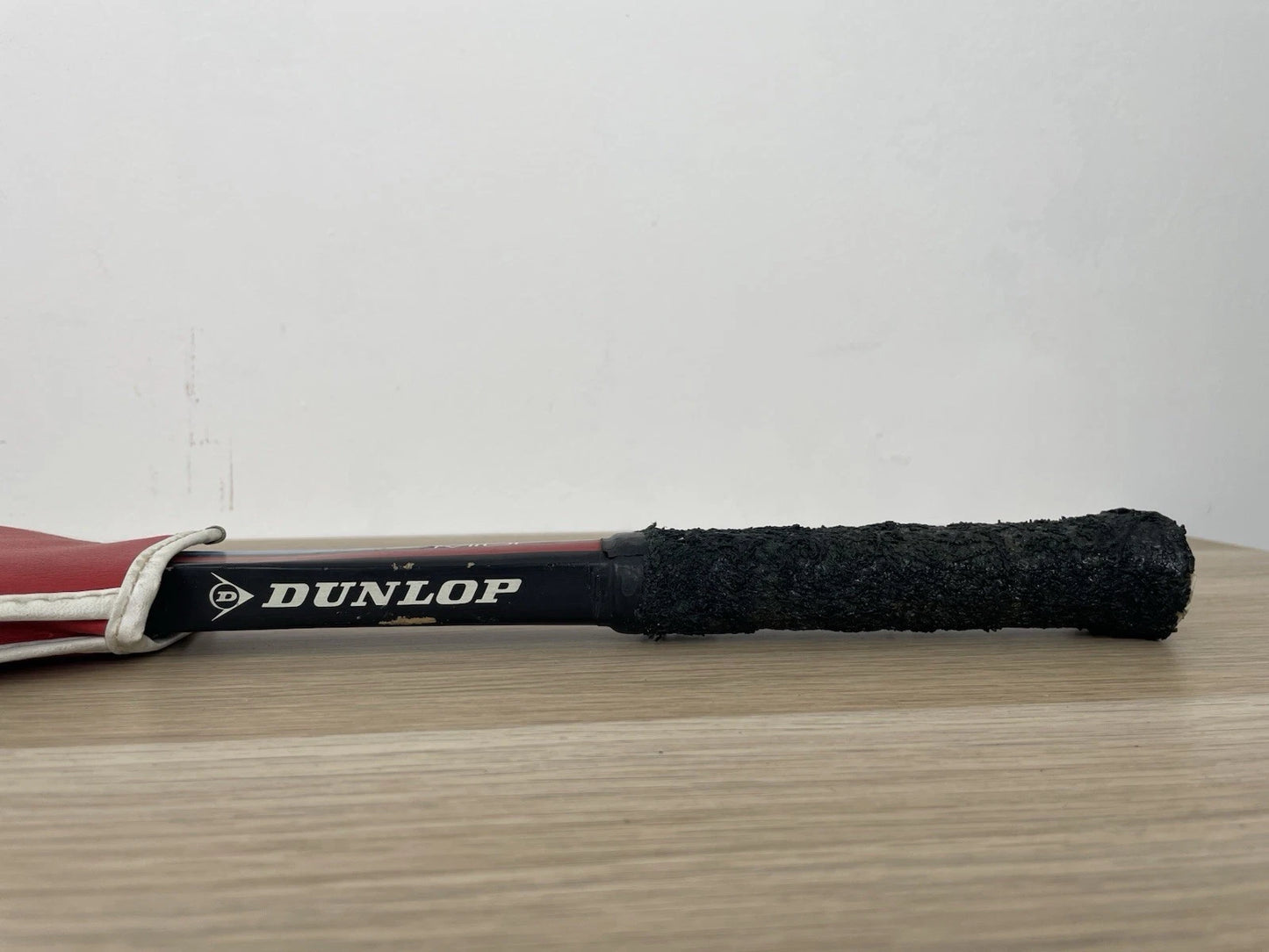 Racchetta Da Tennis Dunlop 41/8" Made In England Custodia Wilson Ecopelle Rossa