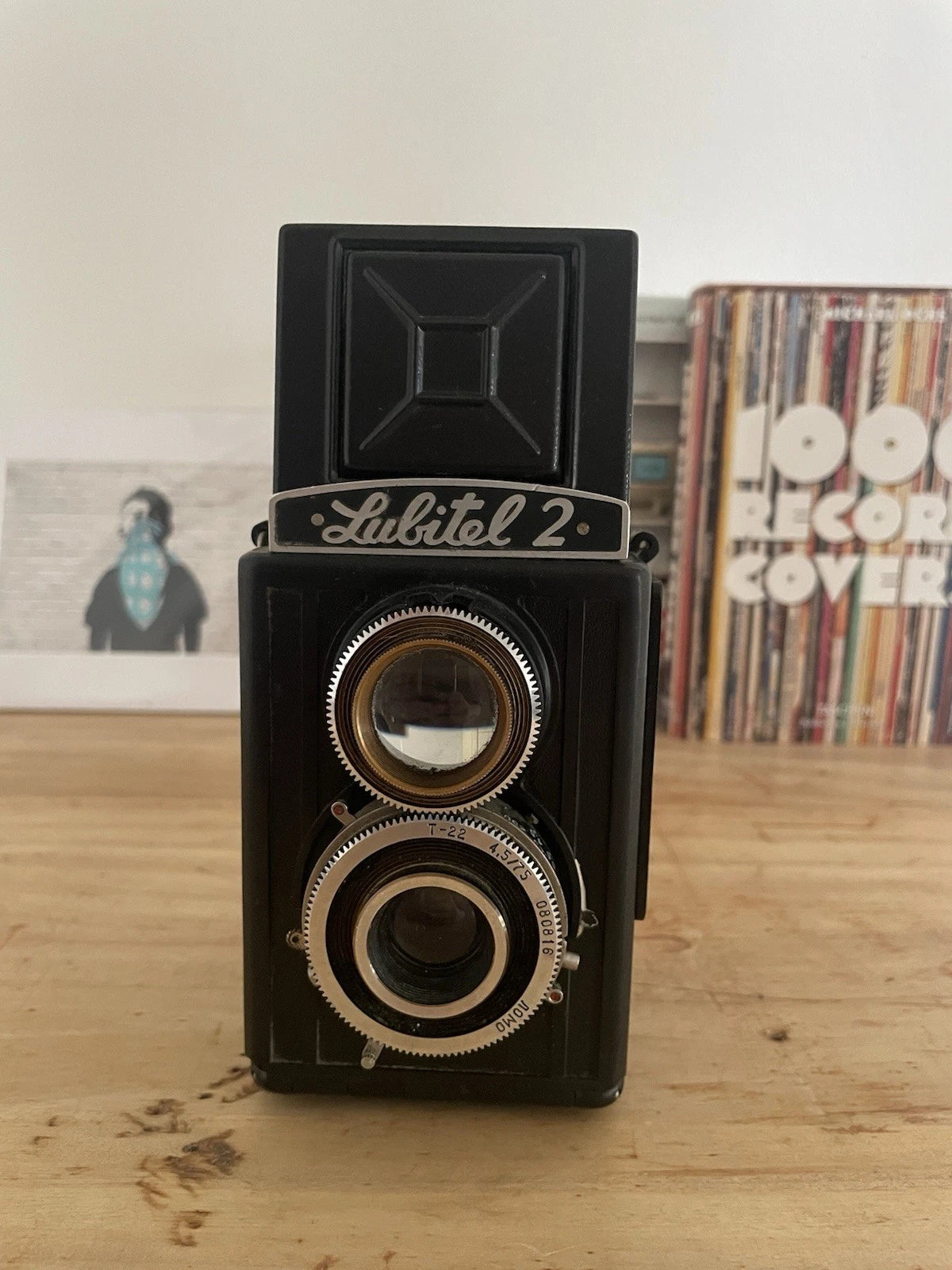 Fotocamera Biottica Lubitel 2 Vintage Epoca Anni 60 6x6 Nera TLR Pellicola 120