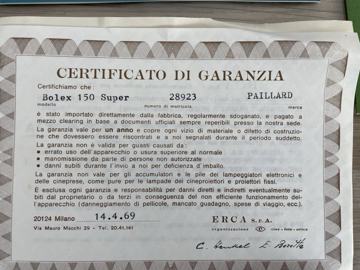 Cinepresa Bolex Paillard 150 Super Vintage Con Custodia E Istruzioni Vintage '69
