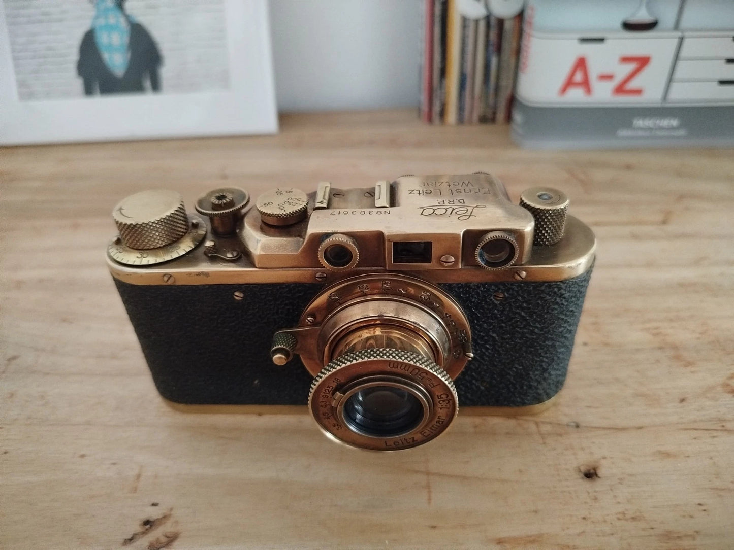 Fotocamera Analogica Leica IIIa Ernst Leitz Wetzlar Anni 30 Matricola 303617 Oro