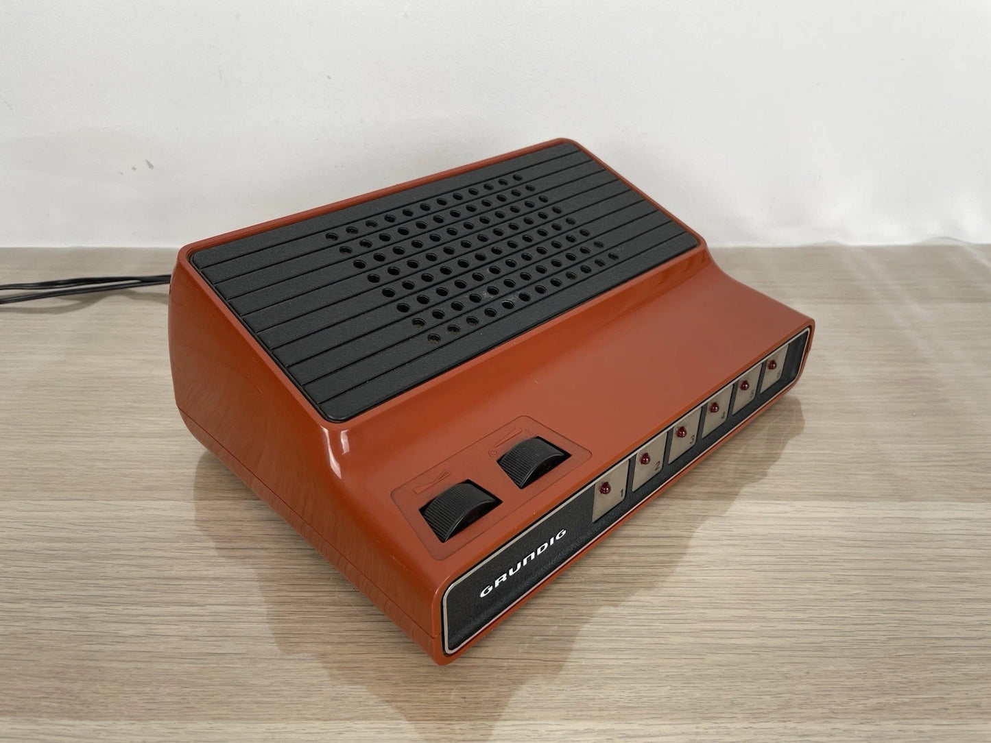 Radio Filodiffusione Grundig FD1200S Vintage Design Anni 70 Arancio Mattone