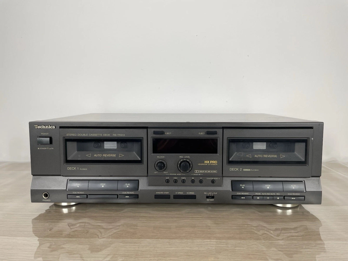 Piastra Cassette Technics RS- TR313 Grigio Lettore Deck 1 Deck 2 Anni 90