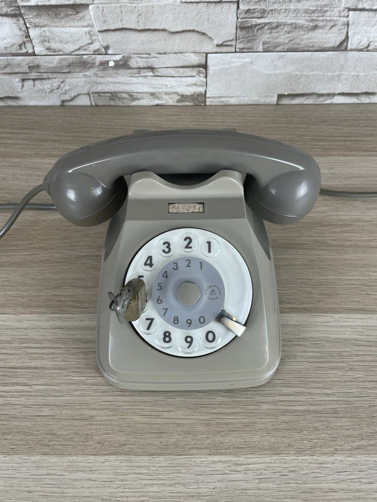 Telefono A Disco Auso Siemens 62 Design Lino Saltini Bigrigio Vintage Anni 60