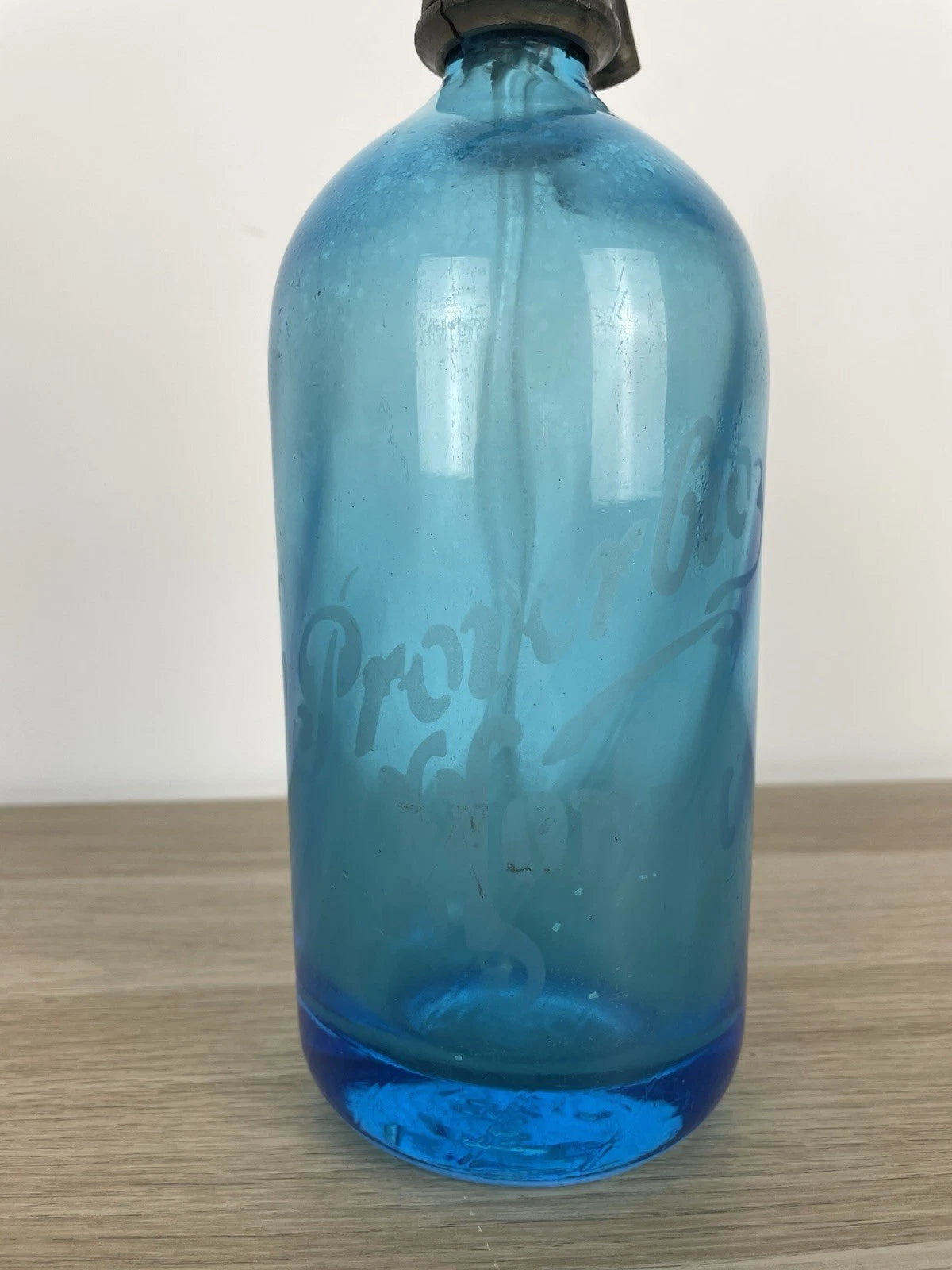 Autoseltz Vetro Sifone Seltz Proverbio Monza Azzurro Antico Epoca Anni 30 Blu