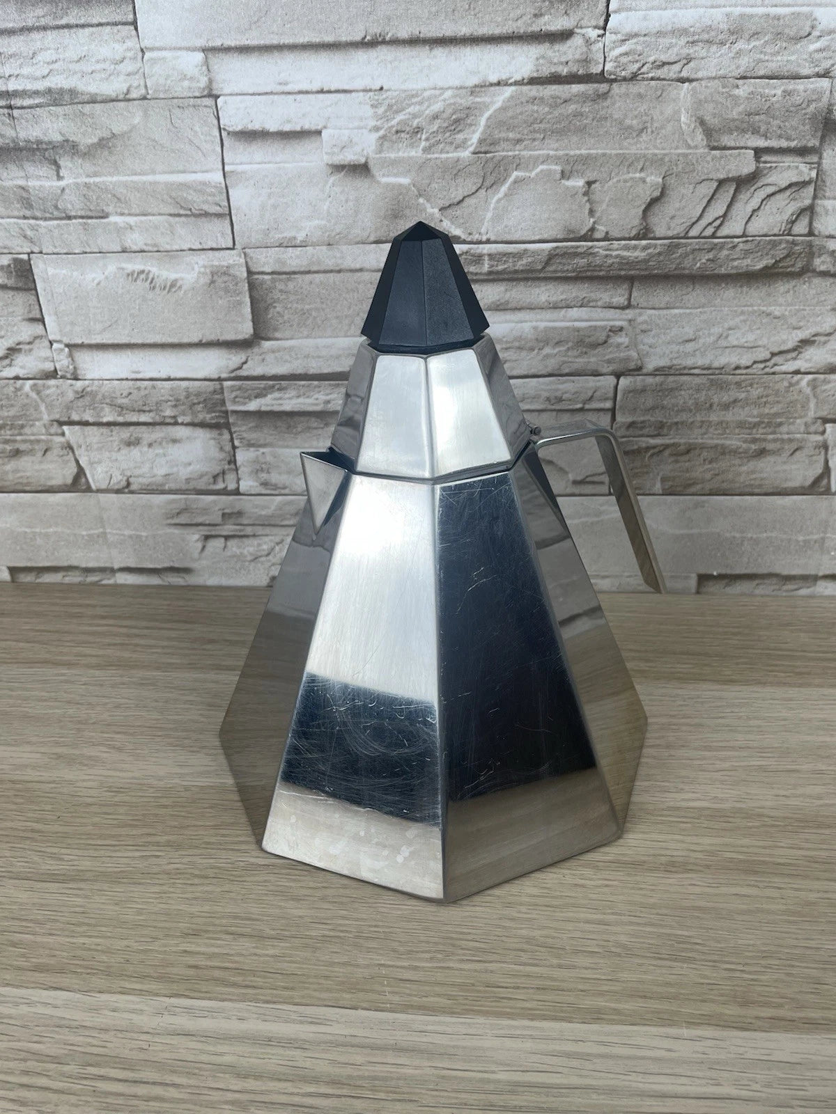 Bollitore Calderoni Fratelli Serie Piramide Ottagonale Vintage Anni 60 Acciaio