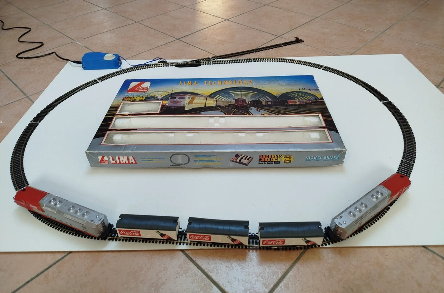 Trenino Elettrico Lima Coca Cola Santa Fe Vintage HO con Scatola Originale