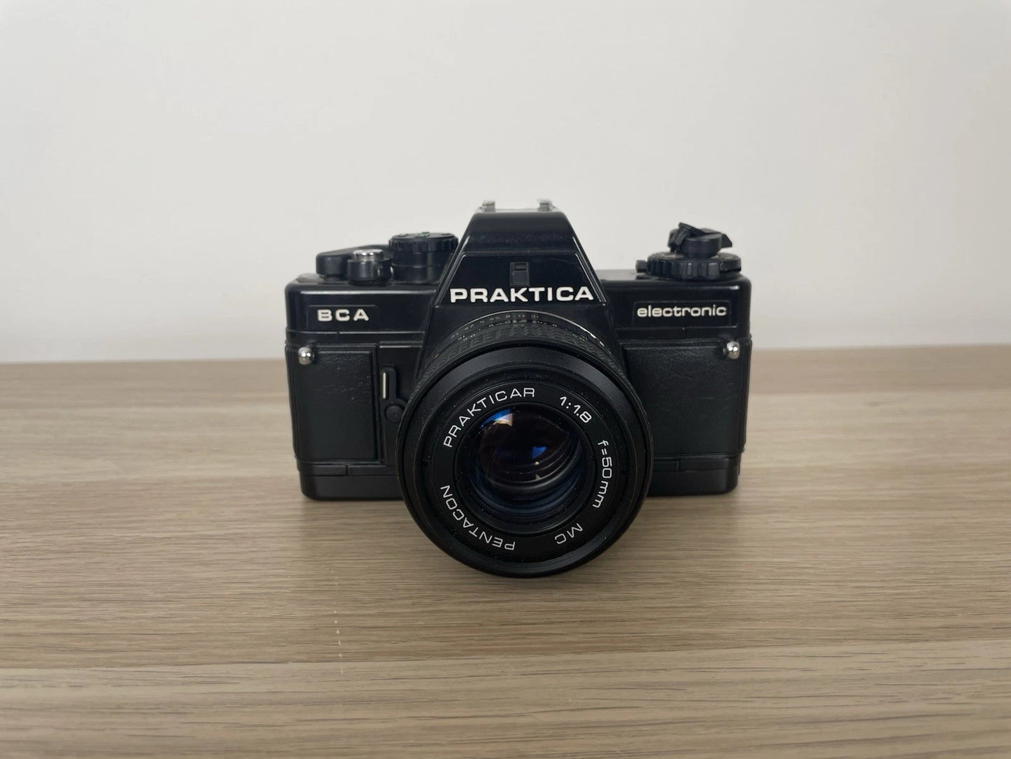 Fotocamera Praktica BCA Electronic Analogica Reflex 35 mm Flash Obiettivo Nero