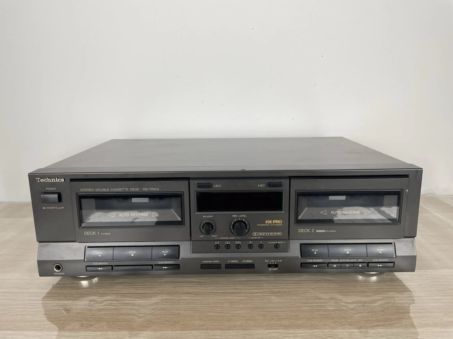 Piastra Cassette Technics RS- TR313 Grigio Lettore Deck 1 Deck 2 Anni 90