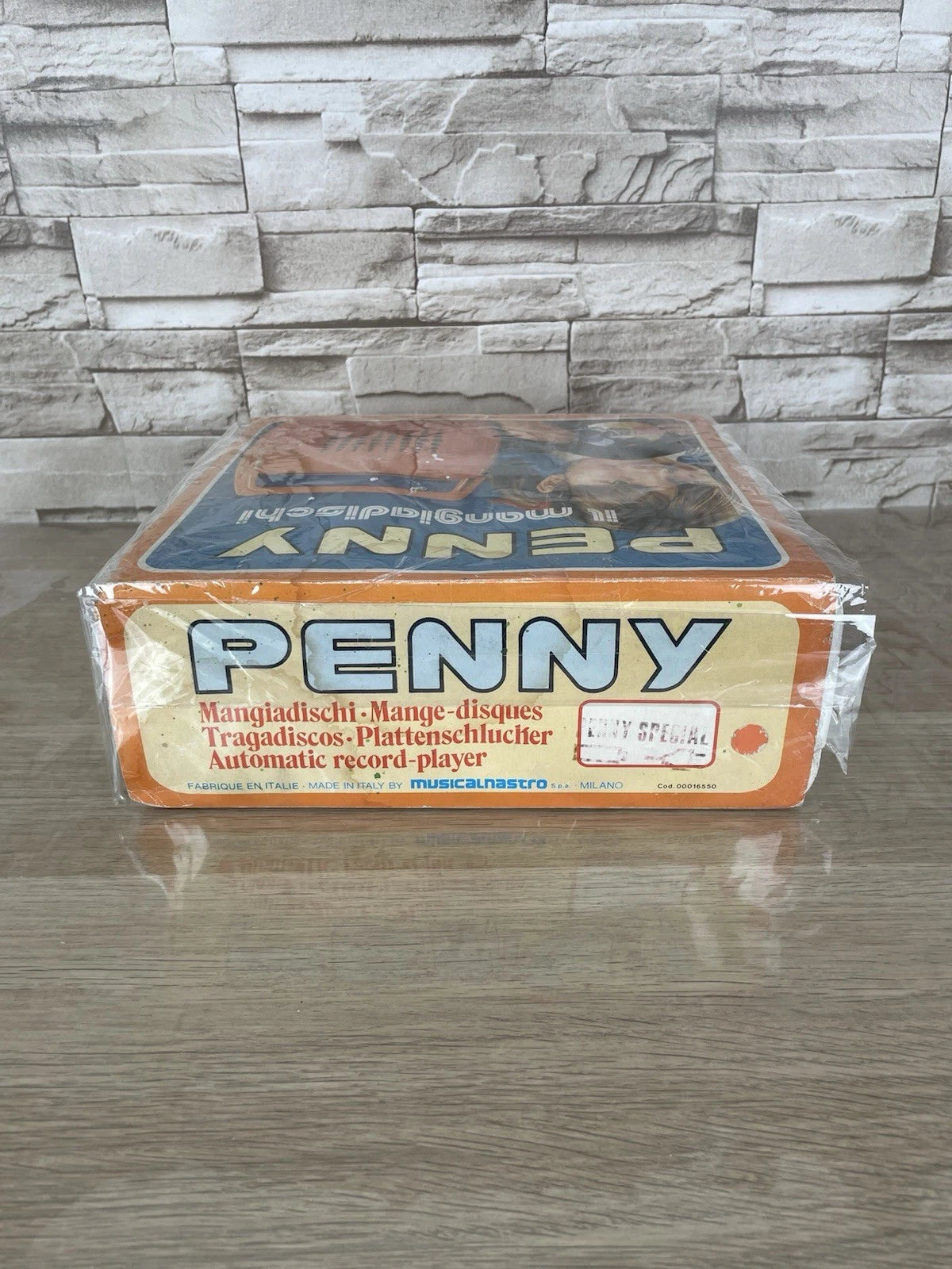 Mangiadischi Penny Vintage Dischi 45 Giri Epoca Arancione Con Scatola Originale