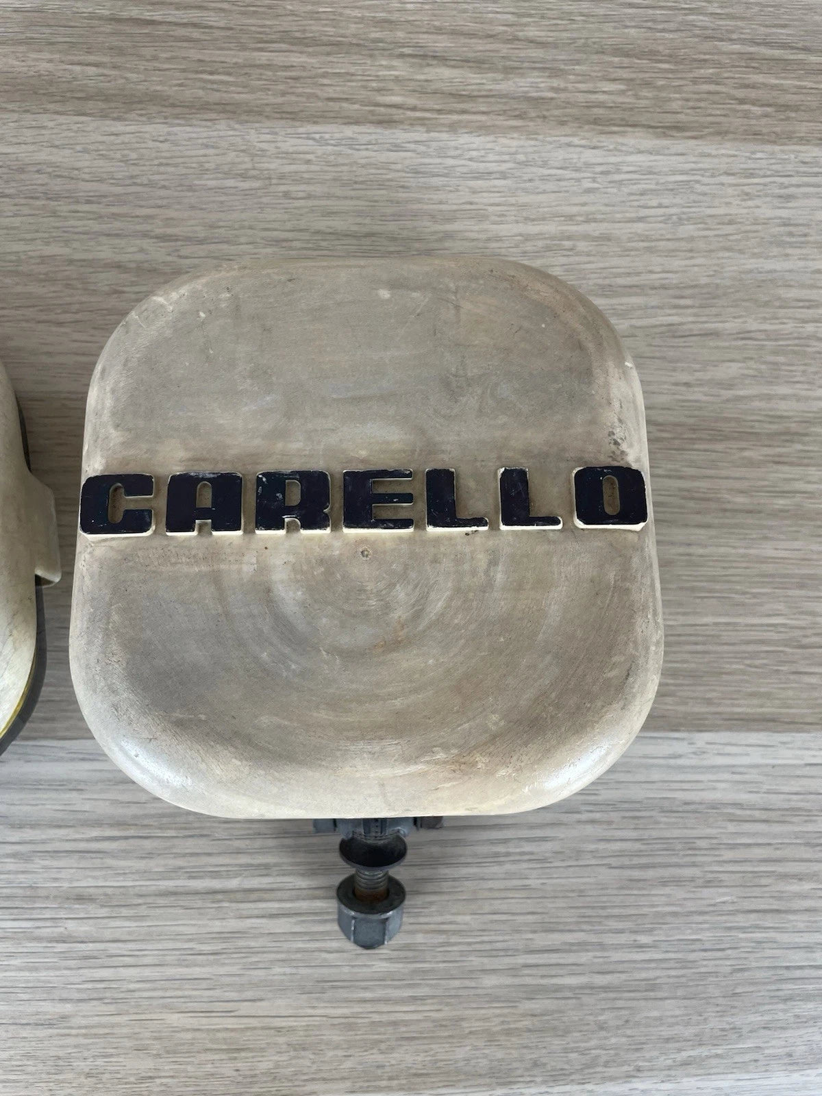 Coppia Fari Ausiliari Epoca Carello Gialli Quadrati Fendinebbia Profondità '70