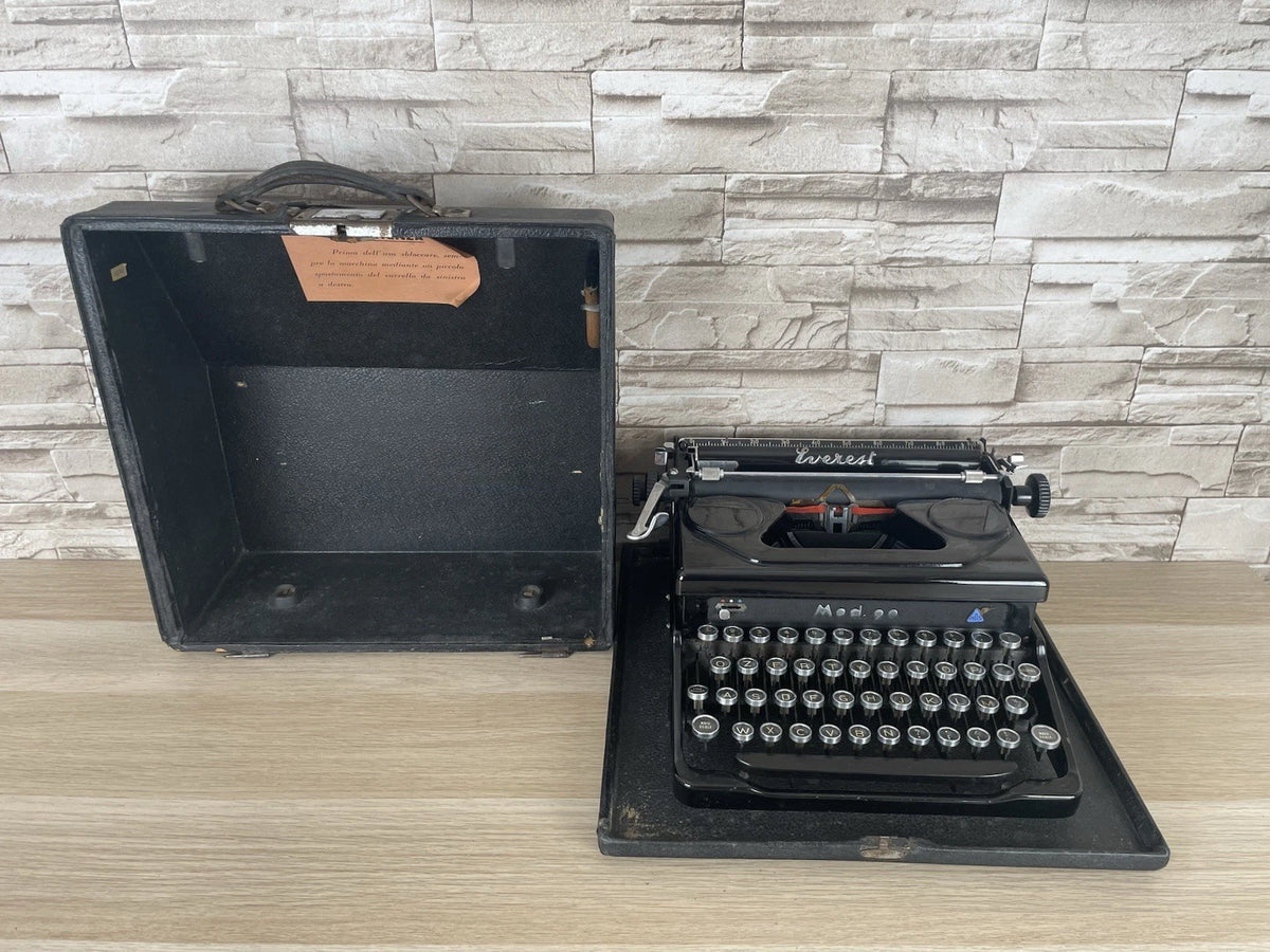 Macchina Per Scrivere Everest Mod.90 Milano Vintage Epoca Anni 40/50 Nera