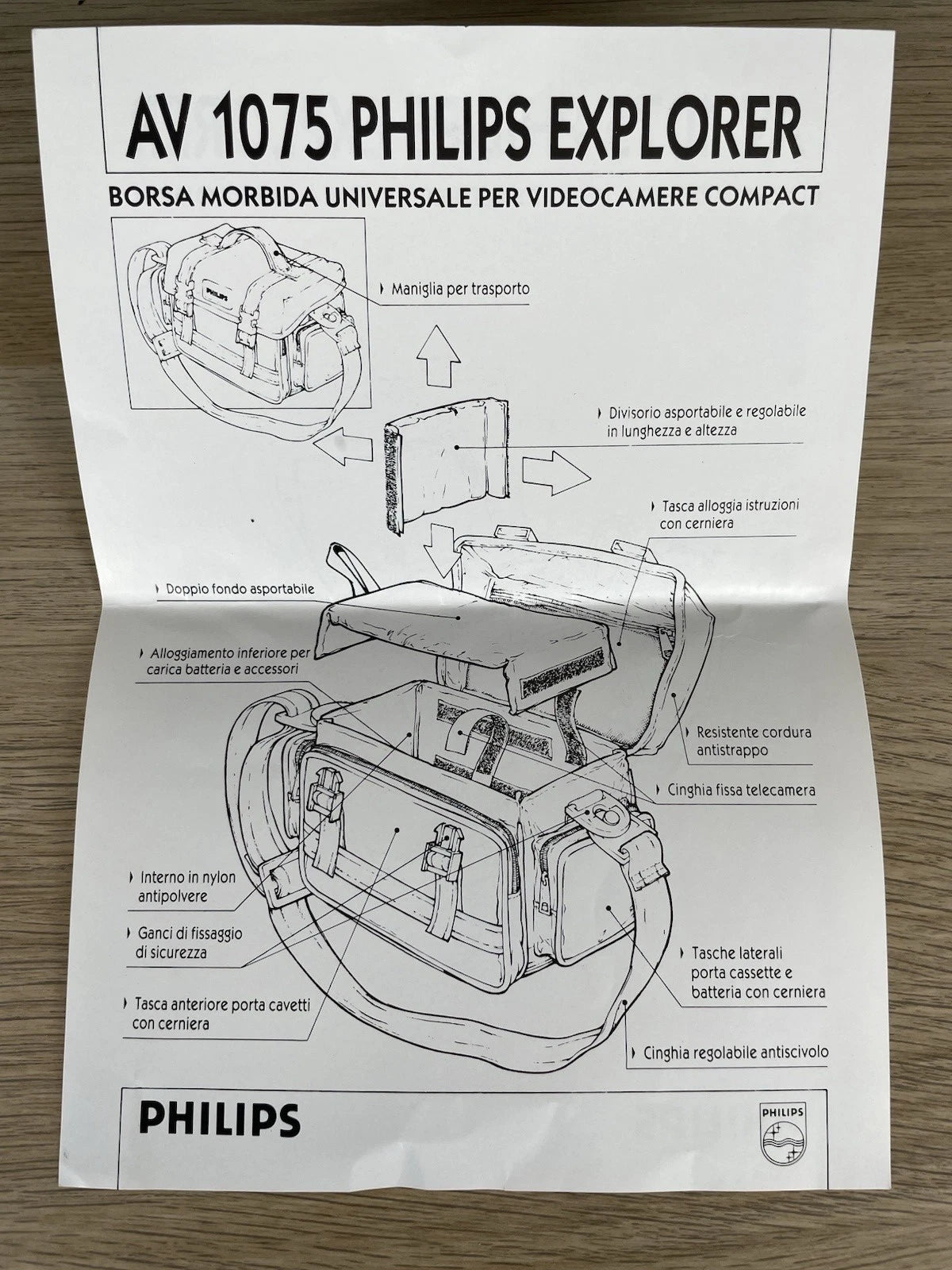 Borsa Per Fotocamera E Attrezzatura Fotografica Philips Explorer AV1075 Grigio