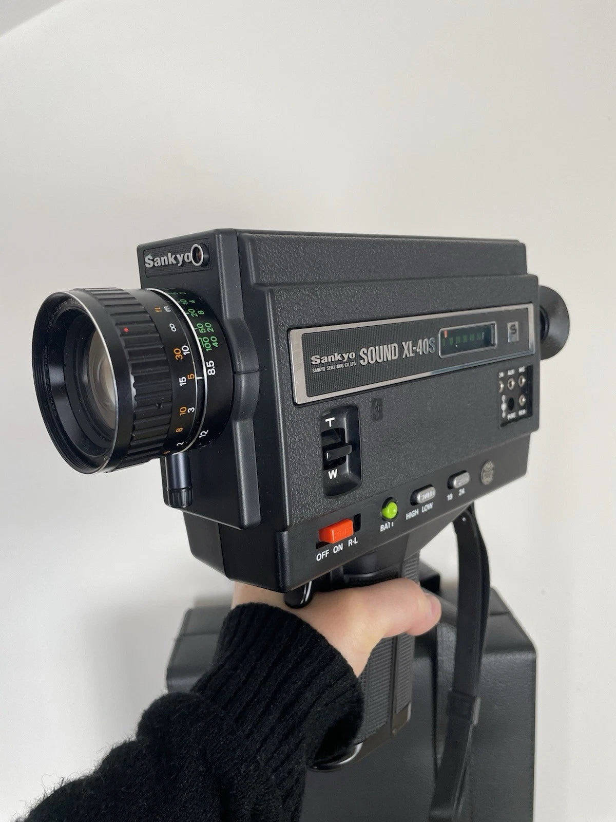 Cinepresa Sankyo Sound XL 40 S Giappone Vintage 1975 Nero Super 8 Sonora ASA