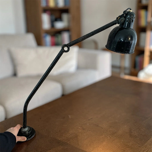 Lampada Snodabile Industriale Officina Regolabile Nero Vintage NO MORSETTO Vite