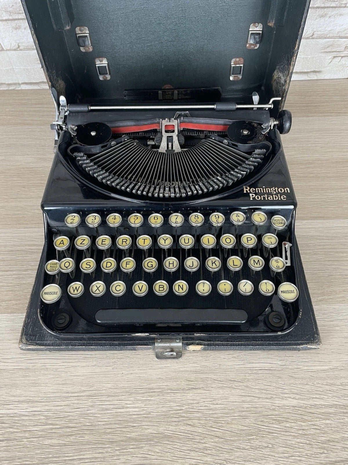 Macchina Da Scrivere Remington Portable Cesare Verona Torino Antica Anni 20 Nera