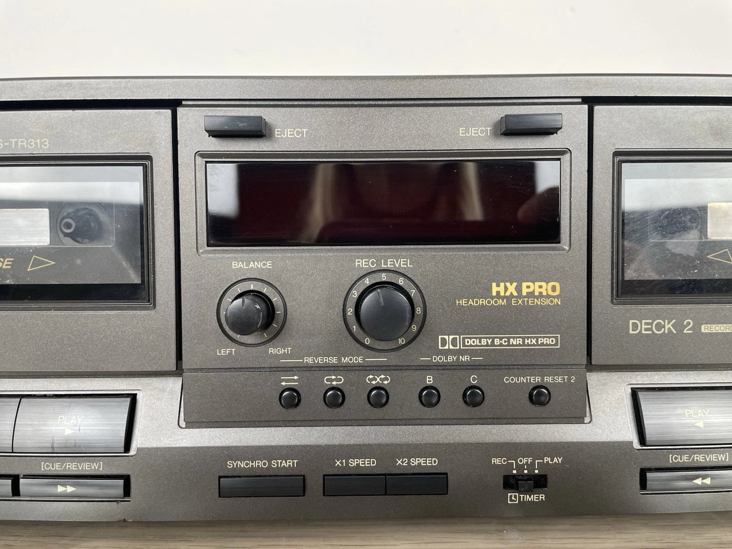 Piastra Cassette Technics RS- TR313 Grigio Lettore Deck 1 Deck 2 Anni 90