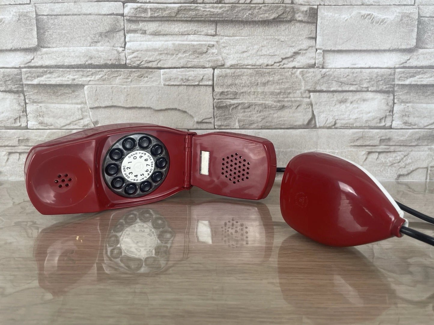 Telefono Grillo Rosso Bordeaux Design Zanuso Sapper Vintage A Disco Siemens Auso
