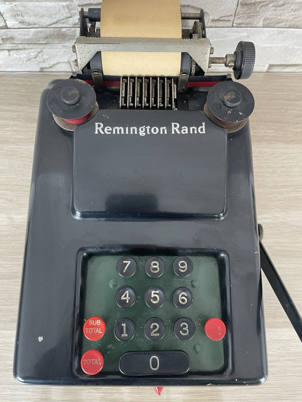 Antica Calcolatrice Remington Rand Manuale Vintage Epoca Anni 30 Nera USA