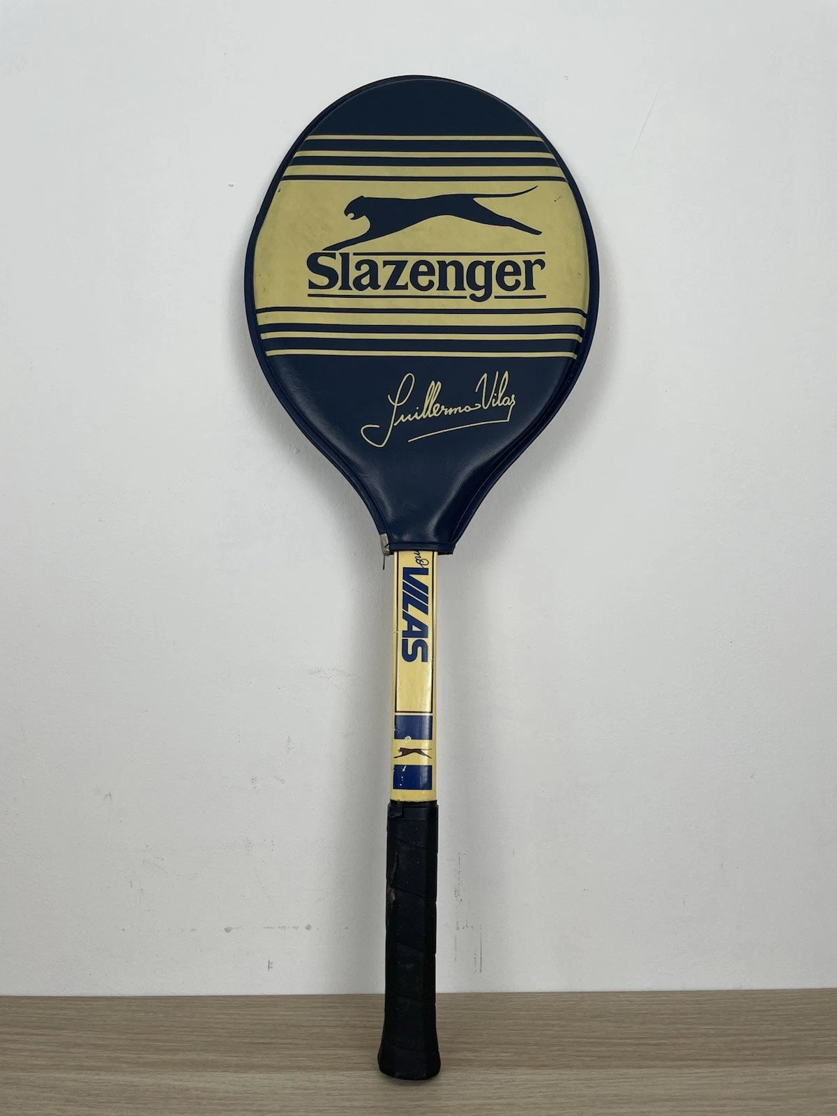 Racchetta Da Tennis Slazenger Guillermo Vilas Junior Frame Vintage Legno 41/8"