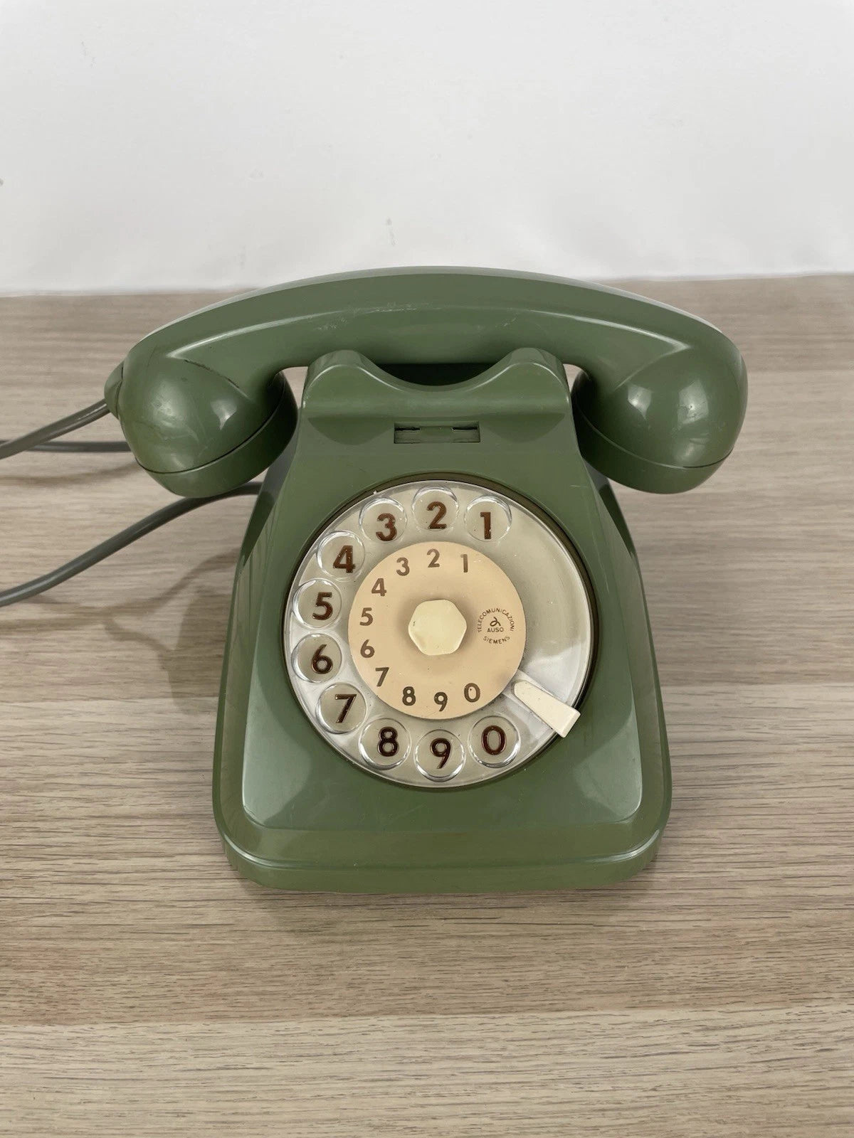 Telefono Fisso Disco Auso Siemens Telecomunicazioni Verde Oliva Lino Saltini S62