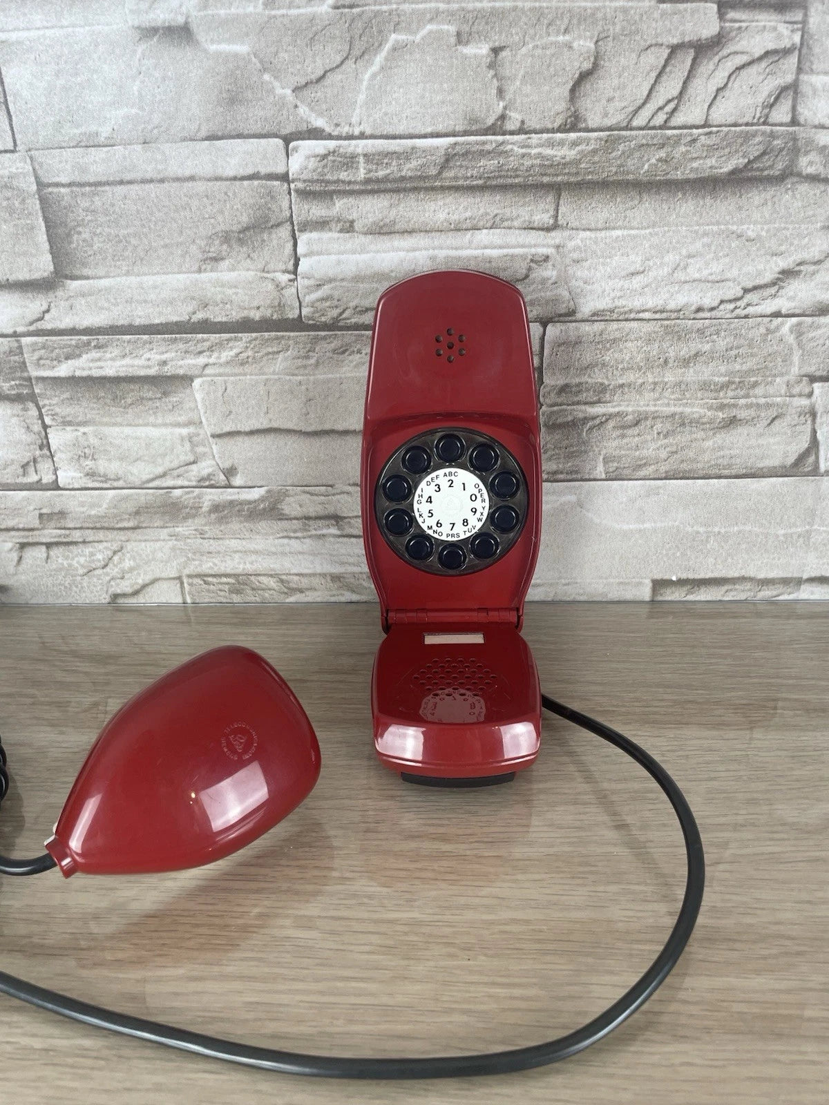 Telefono Grillo Rosso Bordeaux Design Zanuso Sapper Vintage A Disco Siemens Auso