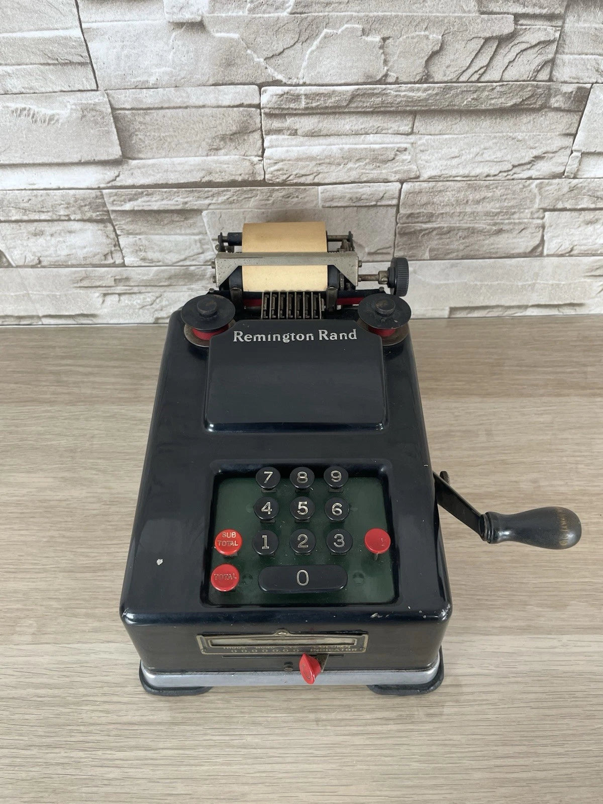 Antica Calcolatrice Remington Rand Manuale Vintage Epoca Anni 30 Nera USA