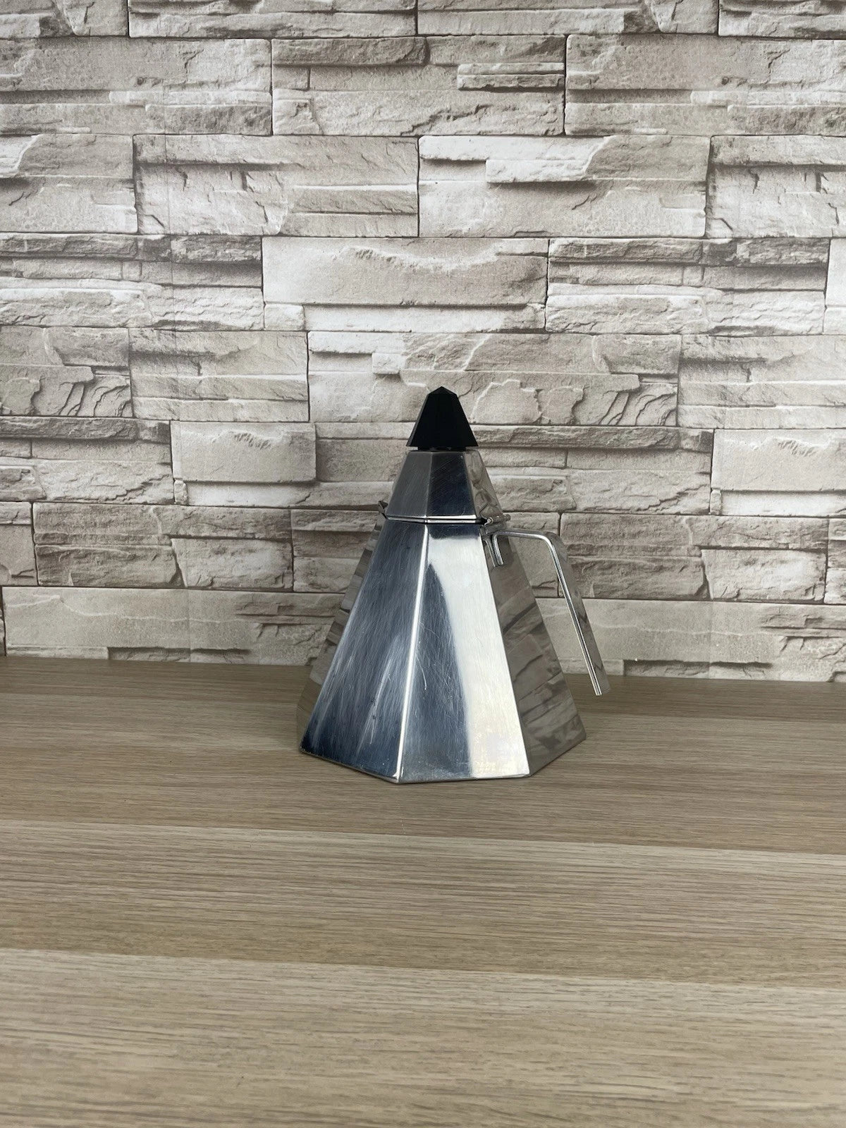 Bollitore Calderoni Fratelli Serie Piramide Ottagonale Vintage Anni 60 Acciaio