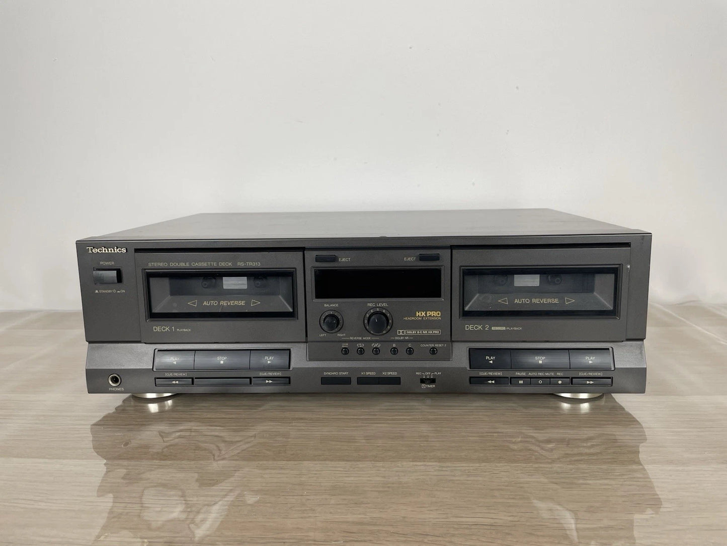 Piastra Cassette Technics RS- TR313 Grigio Lettore Deck 1 Deck 2 Anni 90