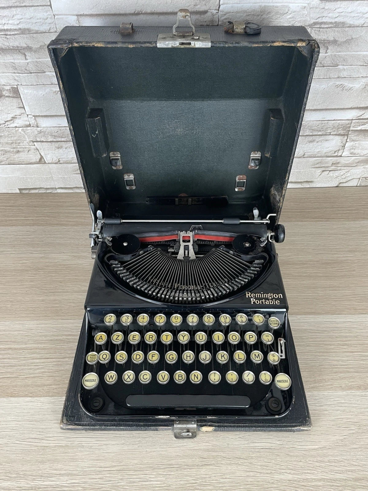 Macchina Da Scrivere Remington Portable Cesare Verona Torino Antica Anni 20 Nera