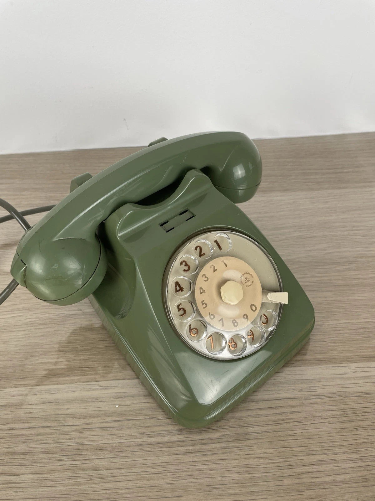 Telefono Fisso Disco Auso Siemens Telecomunicazioni Verde Oliva Lino Saltini S62