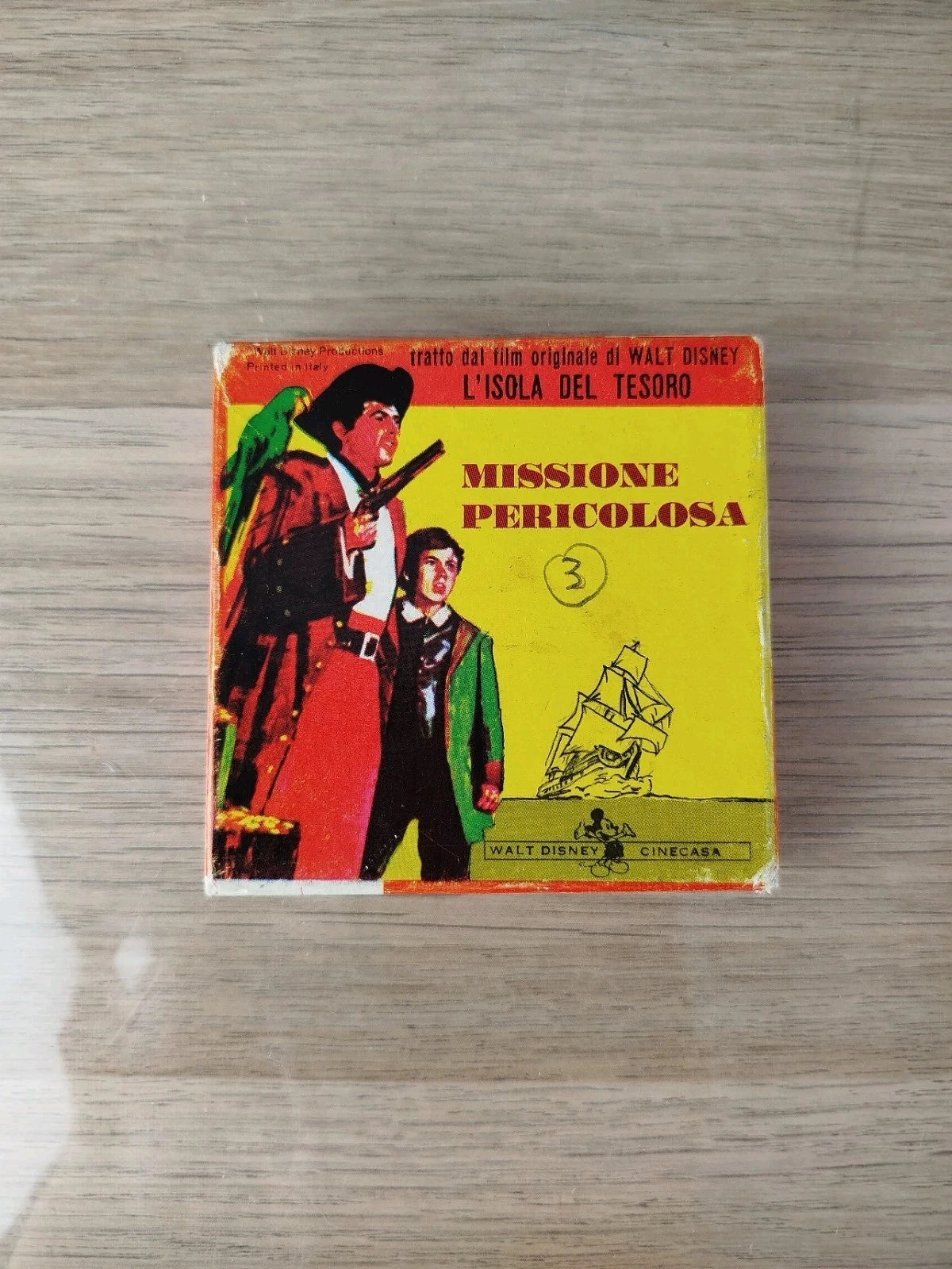 Pellicola Film Super 8 Missione Pericolosa Walt Disney L'Isola Del Tesoro Epoca
