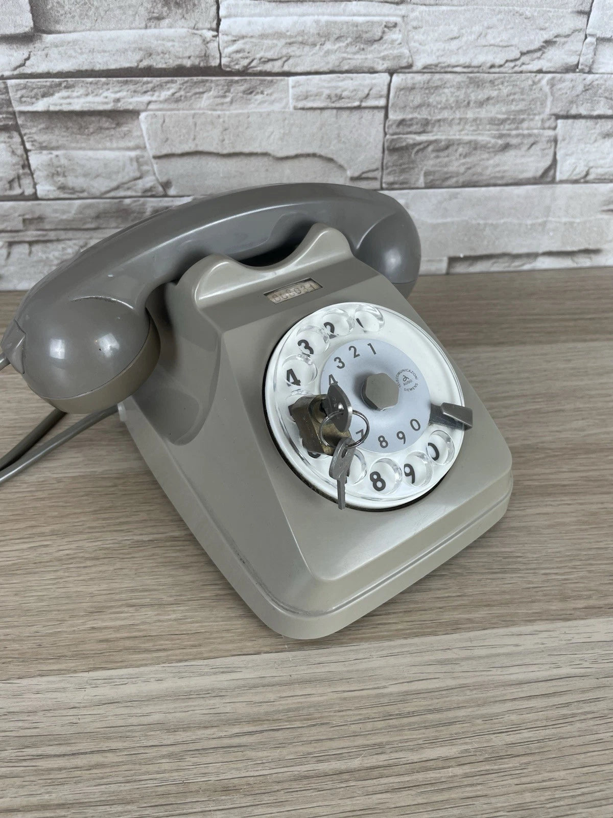 Telefono A Disco Auso Siemens 62 Design Lino Saltini Bigrigio Vintage Anni 60