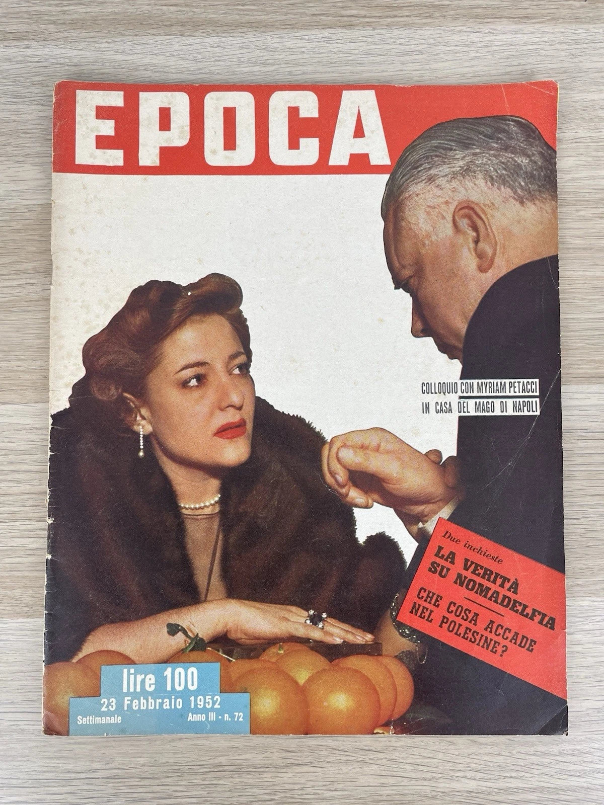 Rivista Epoca 23 Febbraio 1952 N.72 Anno III Arnoldo Mondadori Editore Vintage