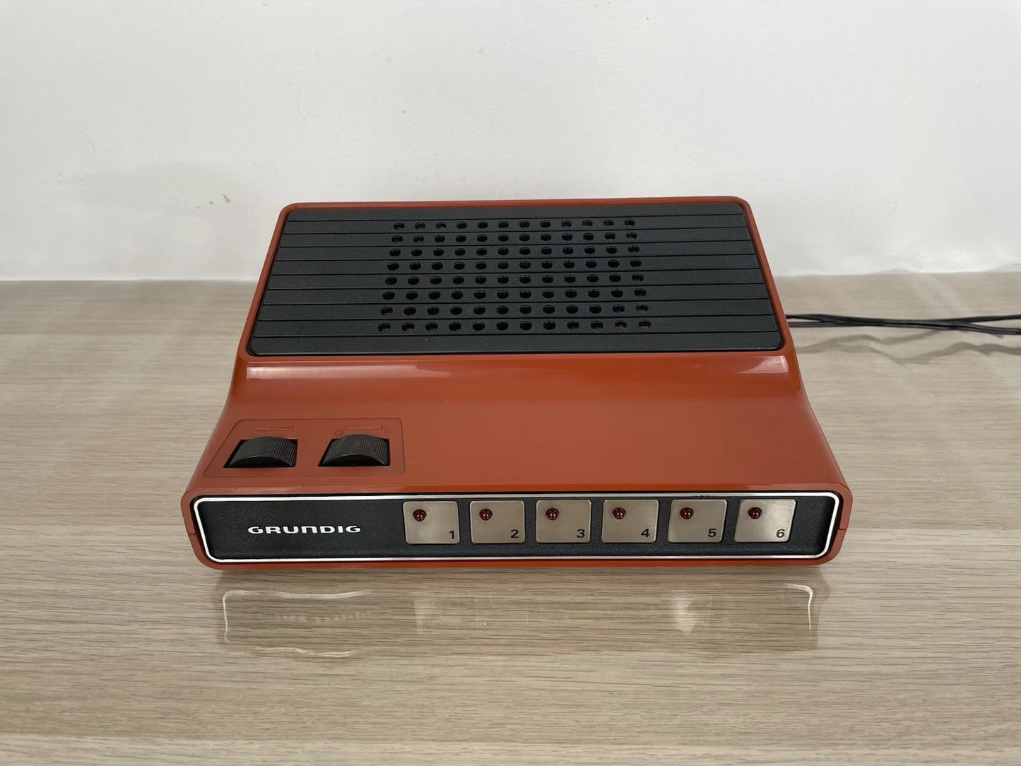 Radio Filodiffusione Grundig FD1200S Vintage Design Anni 70 Arancio Mattone