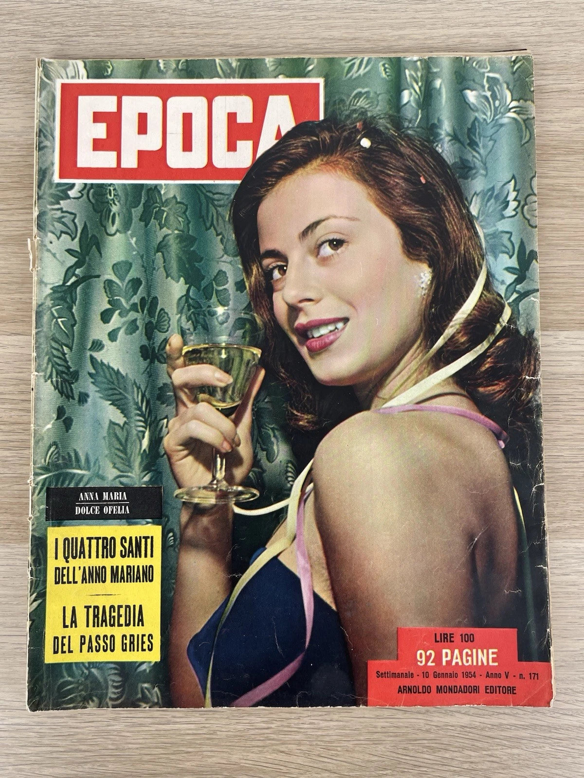 Rivista Epoca 10 Gennaio 1954 N. 171 A.V Arnoldo Mondadori Editore Vintage