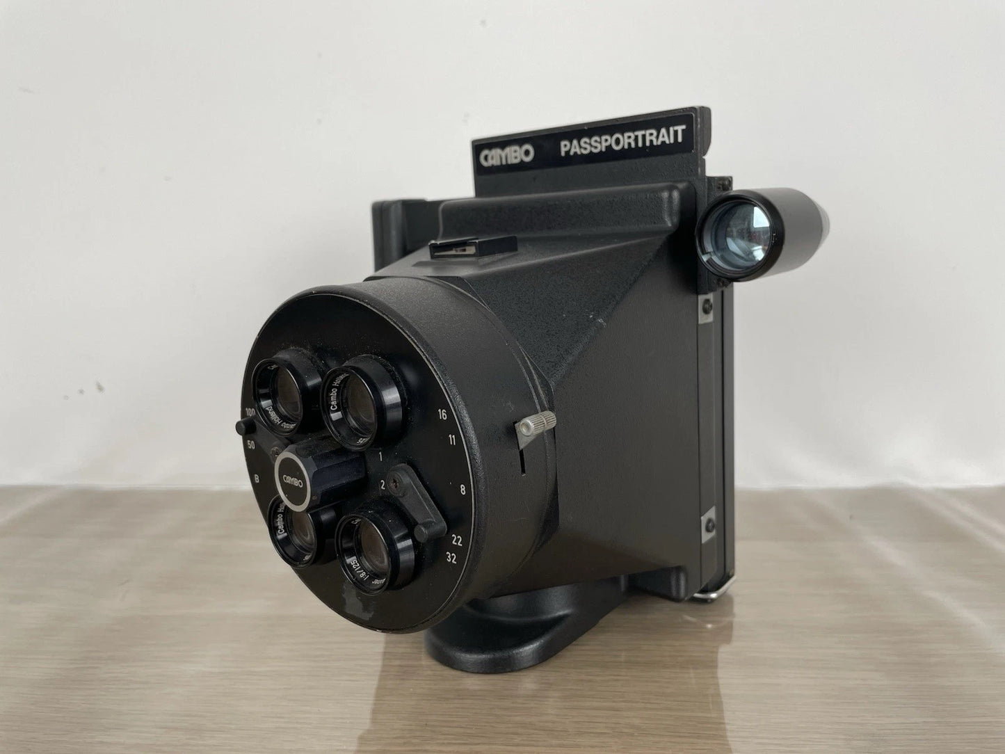 Cambo Passportrait Model 40 Fotocamera Istantanea Vintage Anni 70 Nero Fototessere