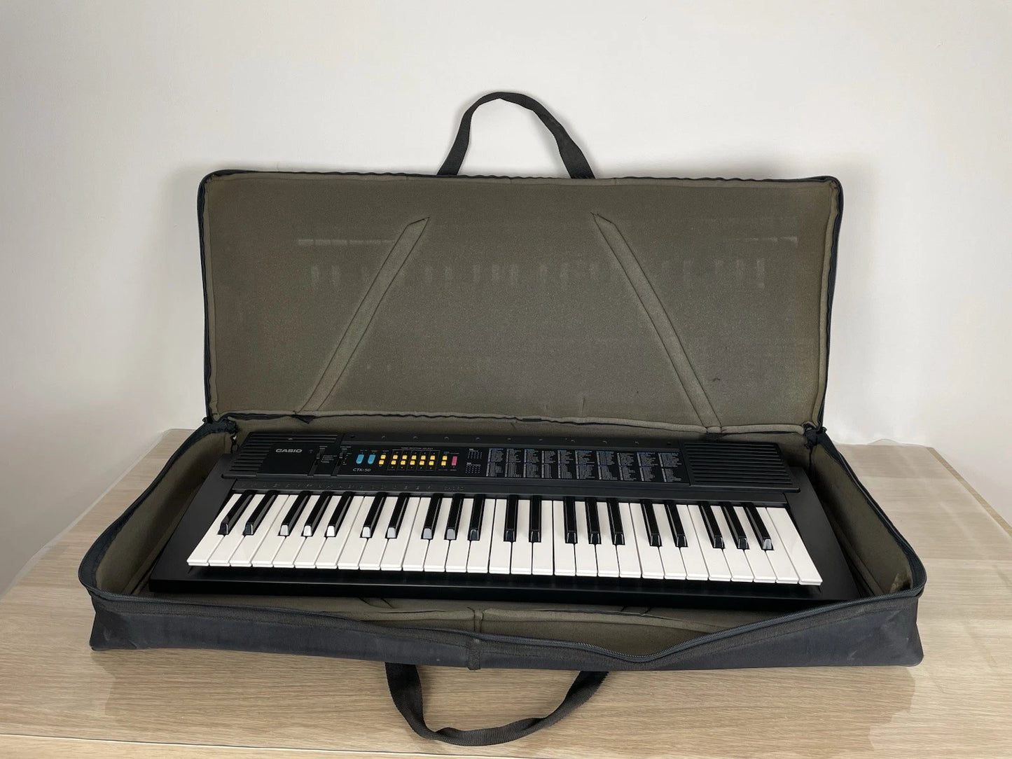 Casio CTK-50 Tastiera Pianoforte Pianola Digitale 49 Tasti 1995 Nera E Custodia