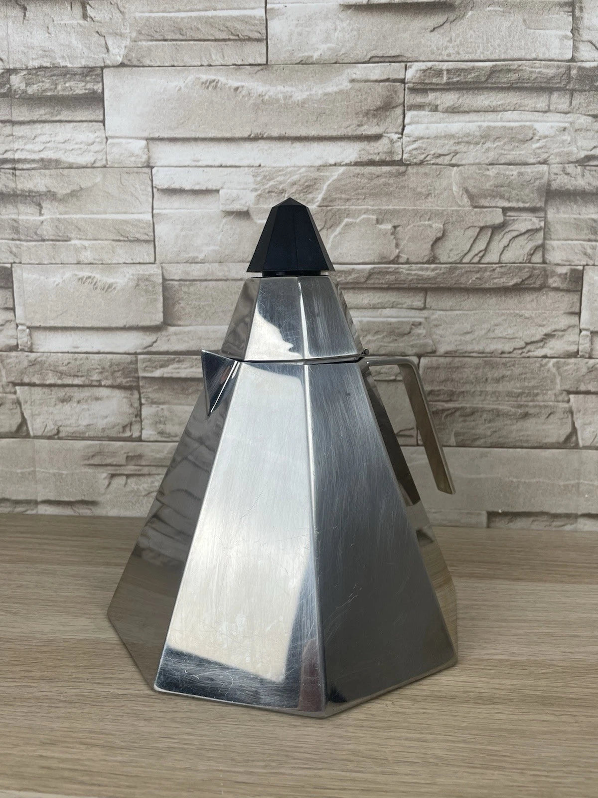 Bollitore Calderoni Fratelli Serie Piramide Ottagonale Vintage Anni 60 Acciaio