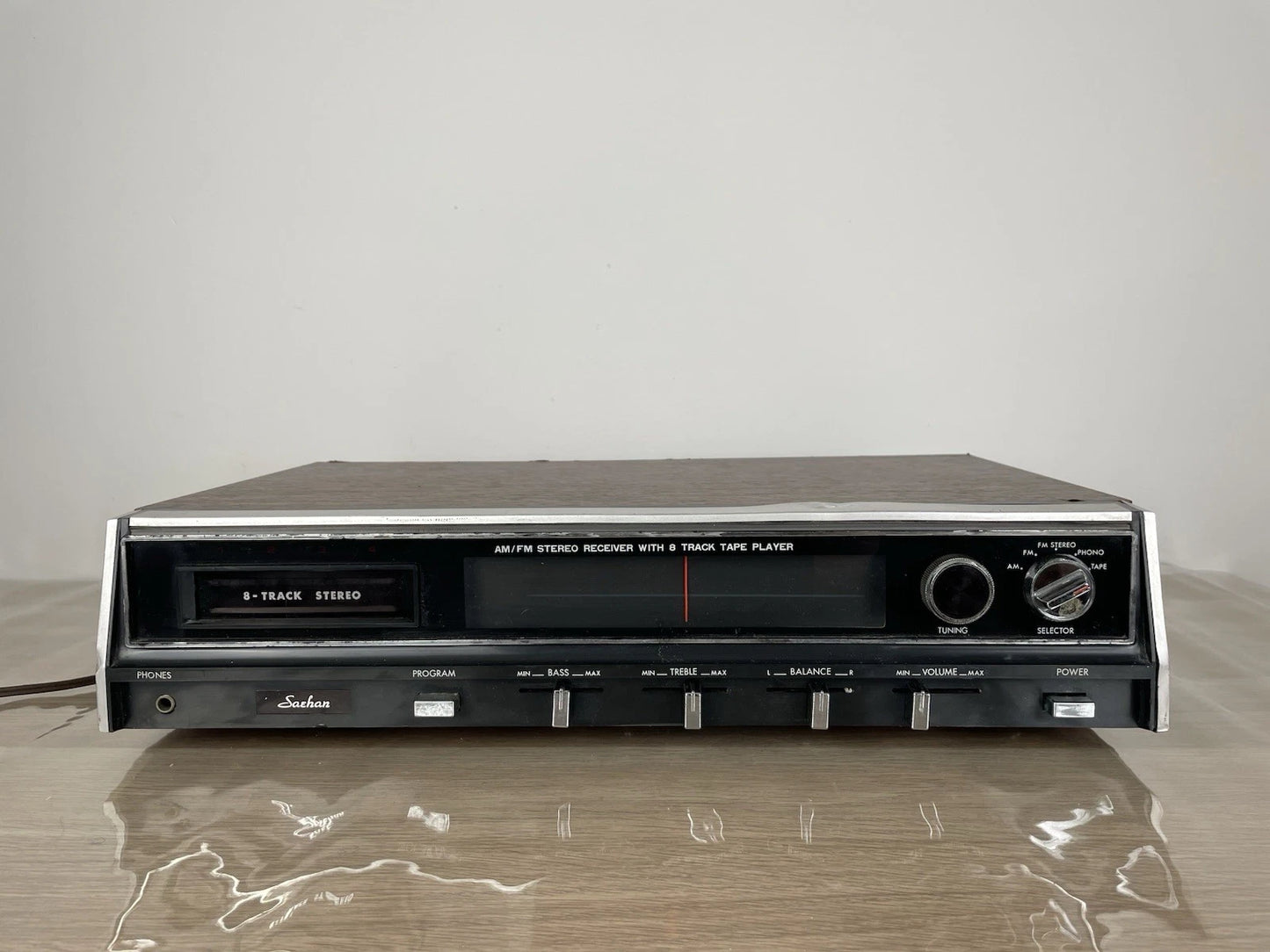 Lettore Cassette Stereo 8 Amplificatore Tuner FM Saehan SE-1000 Vintage Anni 70