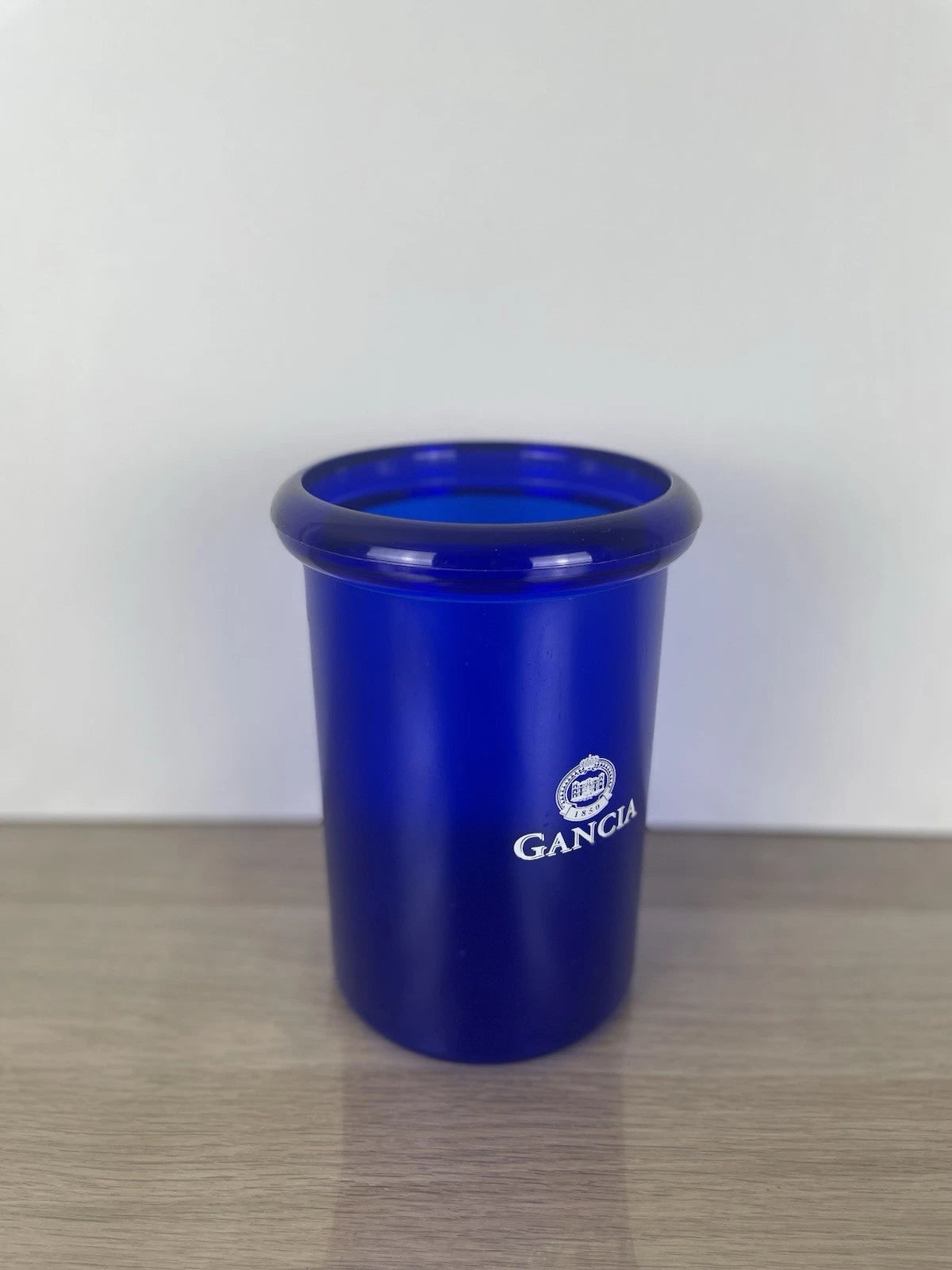 Glacette Secchiello Per Ghiaccio Pubblicitario Gancia Anni 80 In Plastica Blu