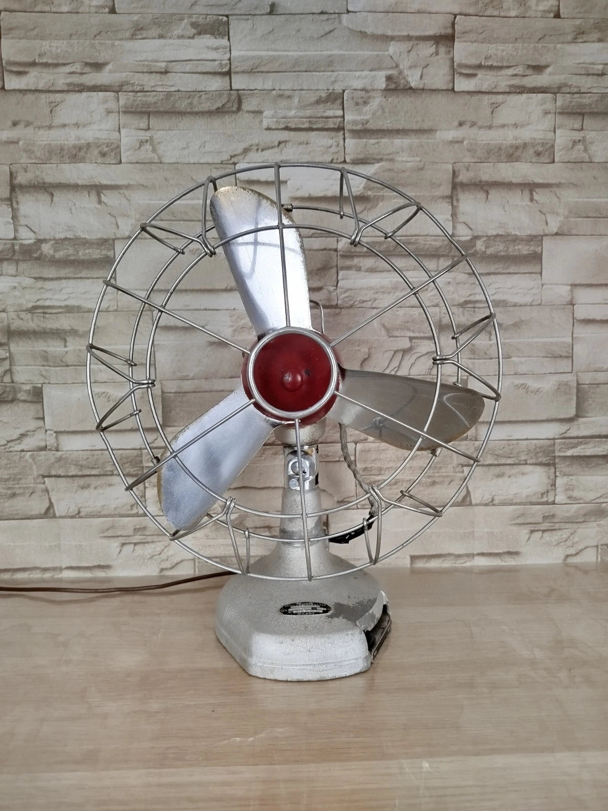 Ventilatore Ercole Marelli & C. SpA Milano Vintage Epoca Anni '30 Grigio Metallo