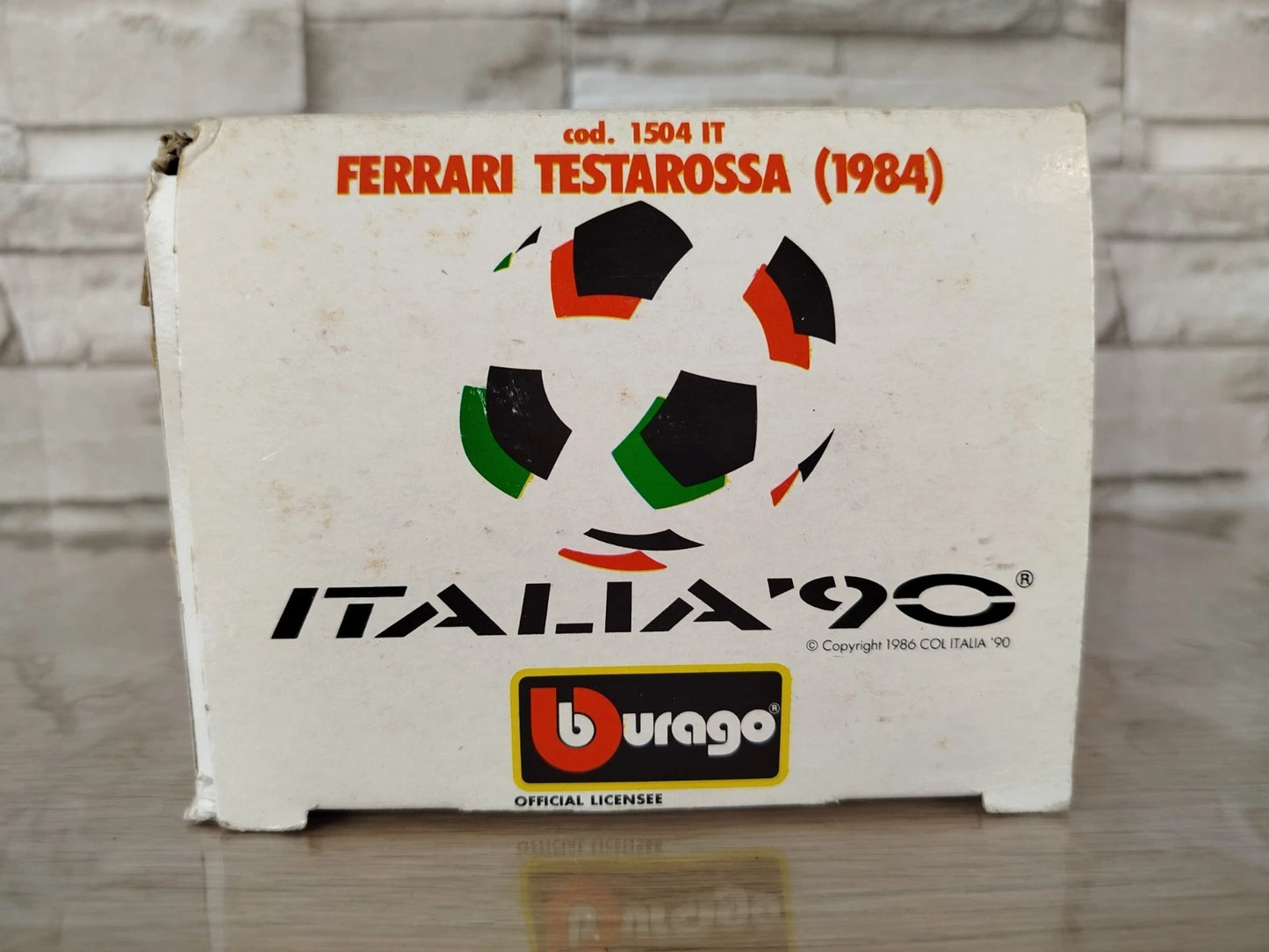 Modellino Automobile Burago Ferrari Testa Rossa 1984 Mondiali Italia 90 Cod 1504