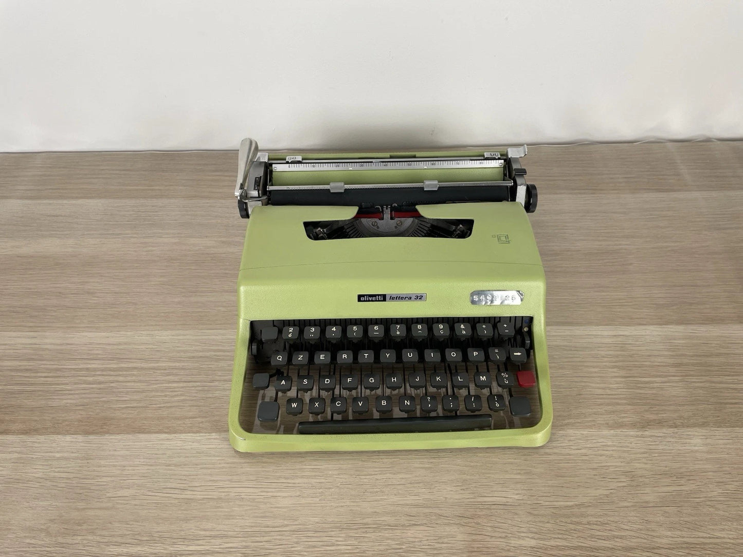 Macchina Da Scrivere Olivetti Lettera 32 Vintage Verde Nizzoli Anni 60 +Custodia