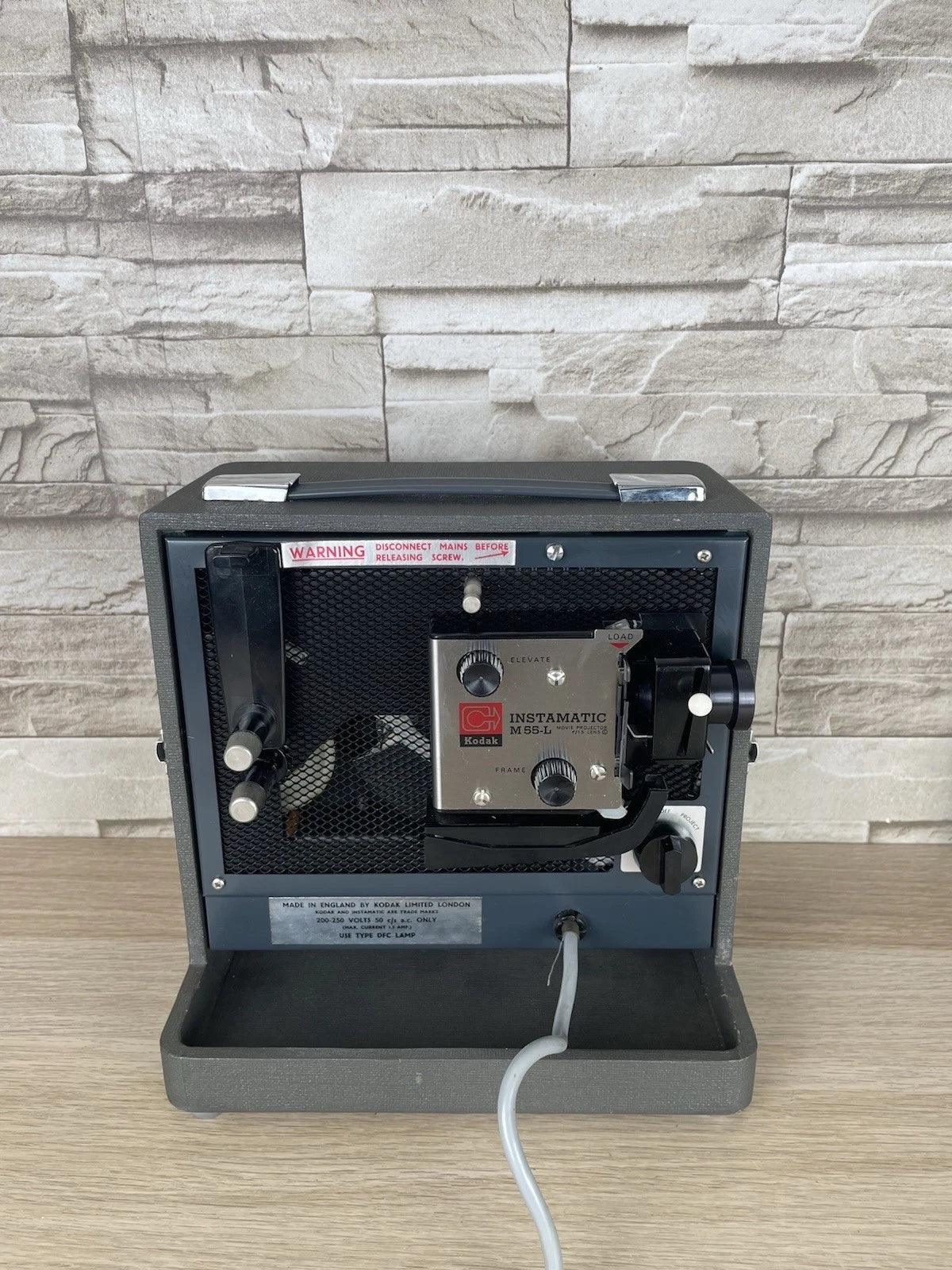 Proiettore Super 8 Kodak Instamatic M55-L Vintage Epoca Anni 60 Grigio Made UK