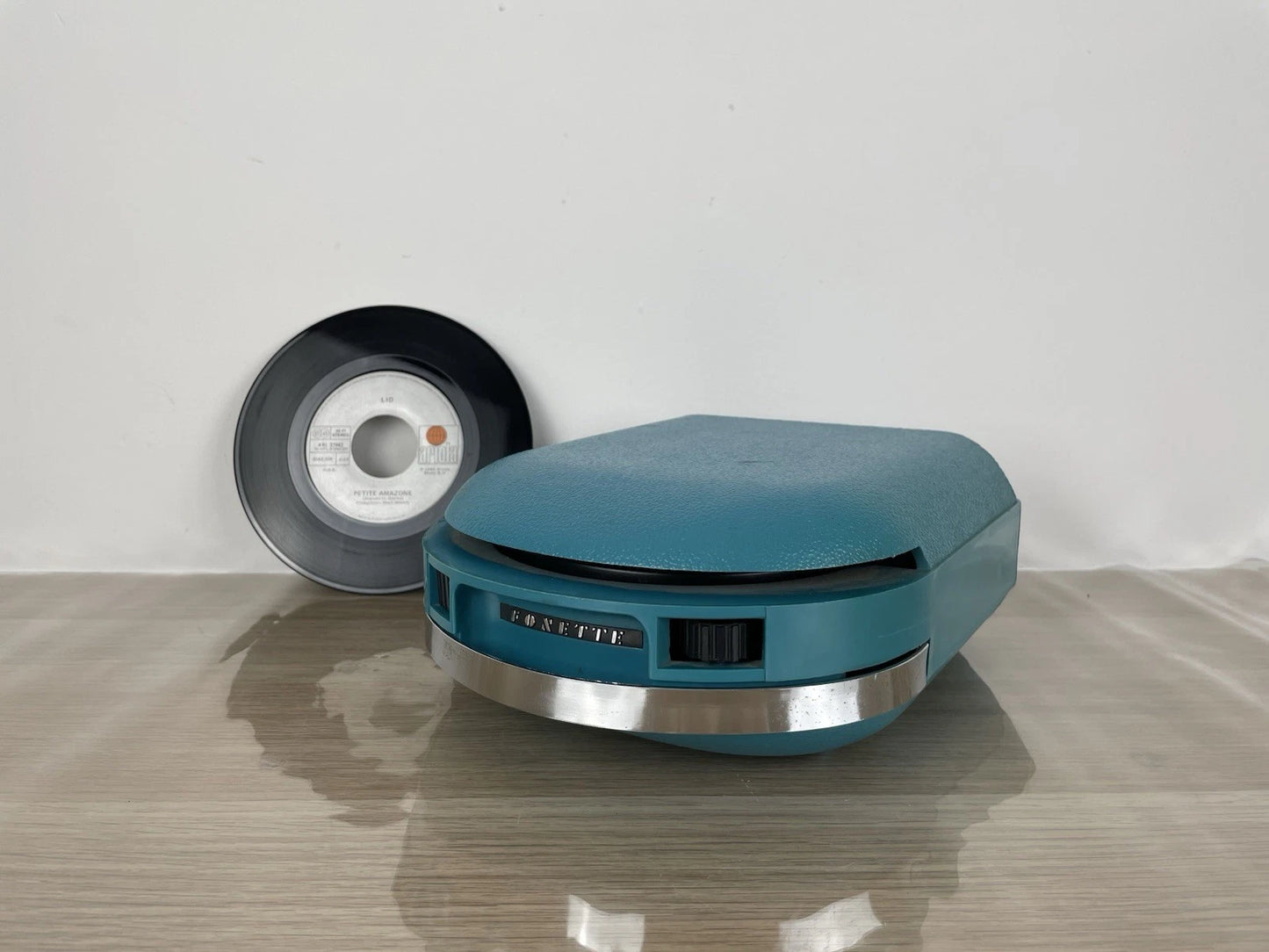 Mangiadischi Fonorette Vintage Epoca Anni 60 Azzurro Portatile Vinili 45 Giri giradischi
