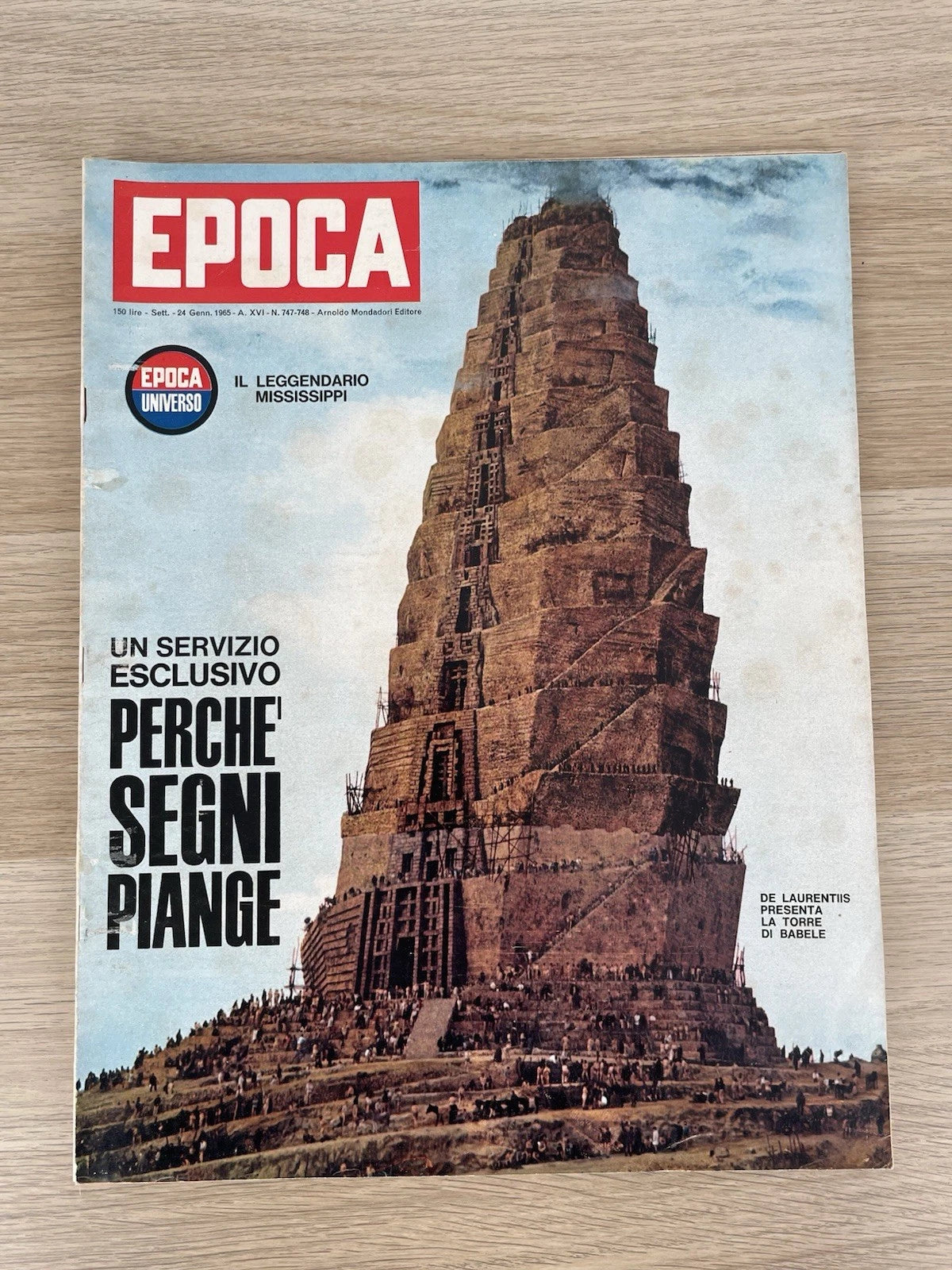 Rivista Epoca 24 Gennaio 1965 N.747-748 A.XVI Arnoldo Mondadori Editore Vintage